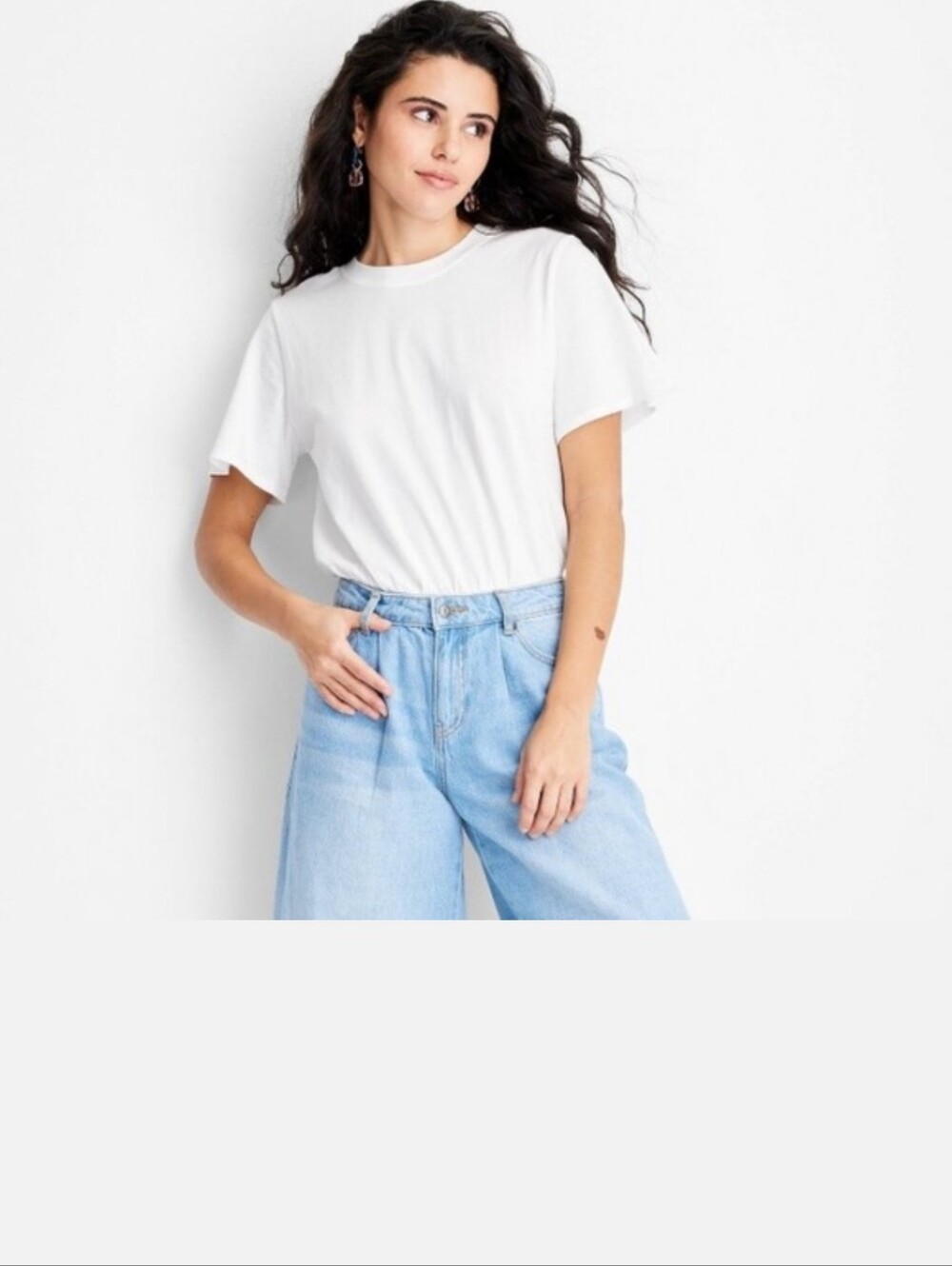 NWT Future Collective Short Sleeve Everyday Bodysuit White 3x